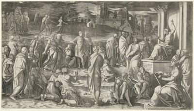 Christ prêchant au peuple - Cornelis Bos