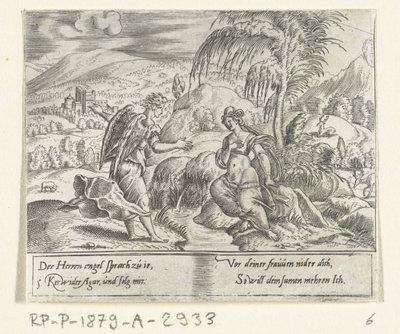 Un ange ramène Agar - Cornelis Bos