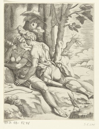 Jupiter et Callisto (Les aventures amoureuses de Jupiter) - Cornelis Bos
