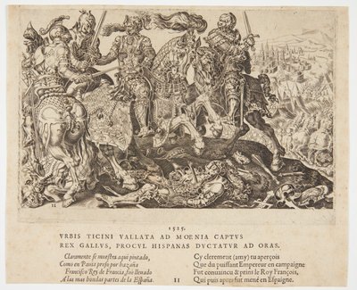 Le roi François Ier fait prisonnier à la bataille de Pavie - Cornelis Bos