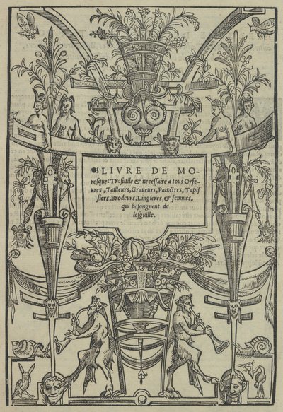 Livre de Moresques, page de titre recto, 1546 - Cornelis Bos