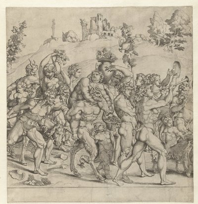 Triomphe de Bacchus, plaque centrale - Cornelis Bos