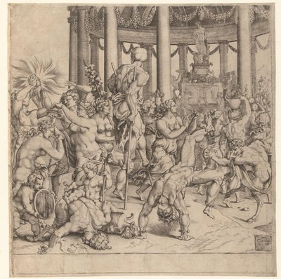 Triomphe de Bacchus, plaque de droite - Cornelis Bos