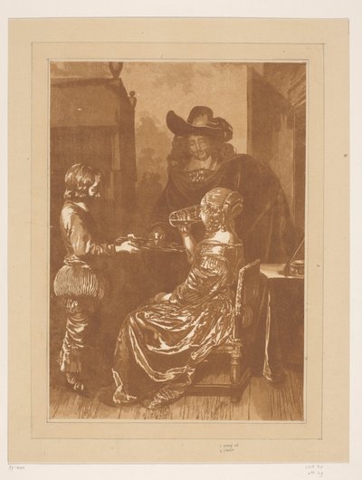 Homme et dame avec page - Cornelis Brouwer