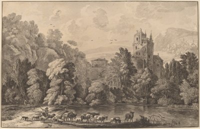 Vallée avec un vieux château, 1784, publié 1786 - Cornelis Brouwer