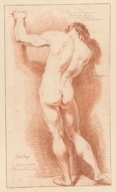 Homme nu debout, vu de dos (1er prix 1771) - Cornelis Buys