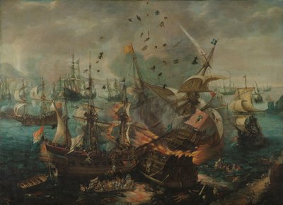 Bataille de Gibraltar en 1607 - Cornelis Claesz  van Wieringen