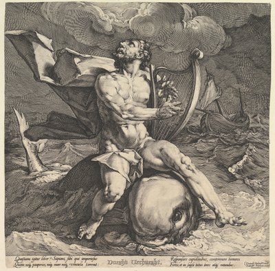 Arion sur un dauphin, vers 1599 - Cornelis Cornelisz van Haarlem