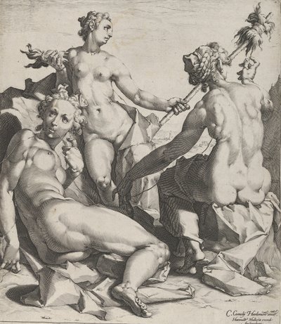 Les trois Parques, vers 1589 - Cornelis Cornelisz van Haarlem