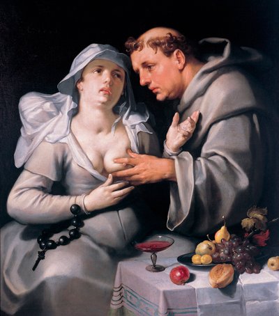 Un moine et une religieuse - Cornelis Cornelisz. van Haarlem