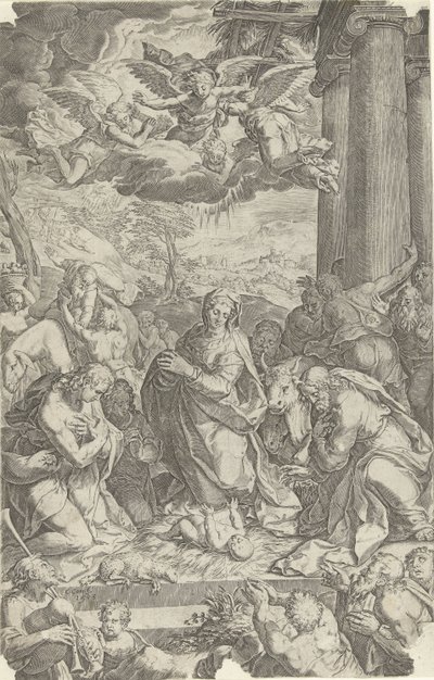 Adoration des bergers - Cornelis Cort