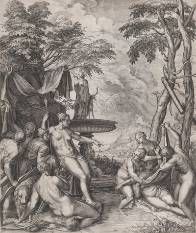 Diane découvrant la grossesse de Callisto, 1566 - Cornelis Cort