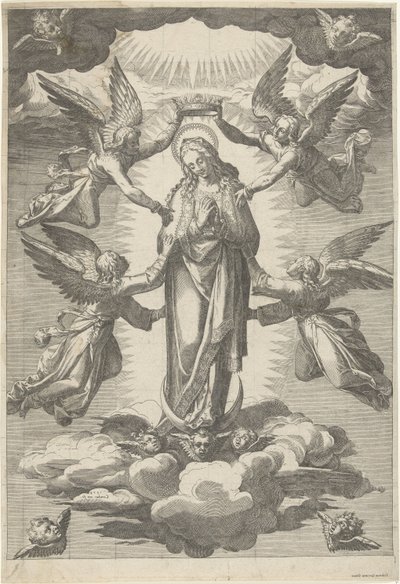 Ascension et couronnement de Marie - Cornelis Cort