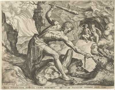 Hercule traînant Cerbère hors de l