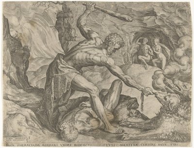 Hercule traînant Cerbère hors de l