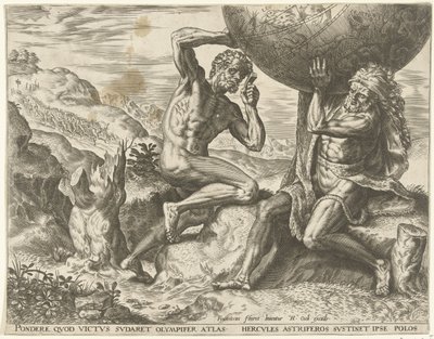 Hercule portant le globe pour Atlas - Cornelis Cort
