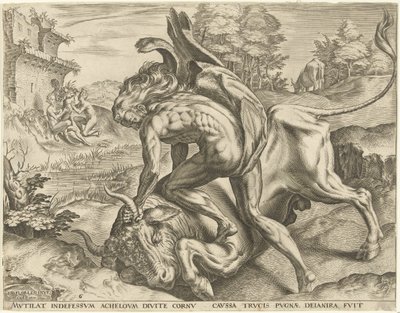 Hercule luttant contre Achélous - Cornelis Cort