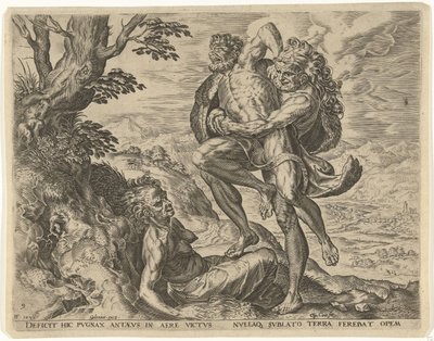 Hercule lutte avec Antée - Cornelis Cort