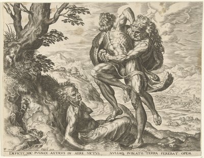 Hercule lutte avec Antée - Cornelis Cort