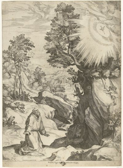 Paysage avec la vision de Saint François d
