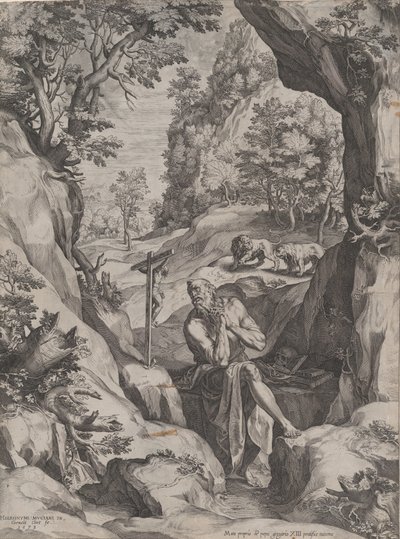 Saint Jérôme pénitent dans le désert, 1573 - Cornelis Cort