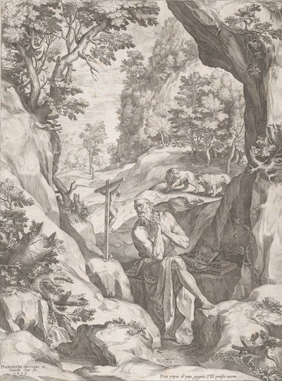 Saint Jérôme pénitent dans le désert - Cornelis Cort