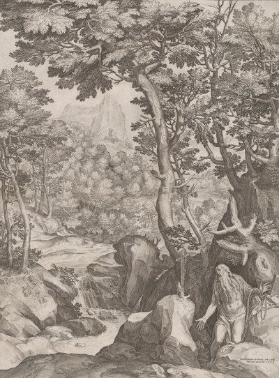 Saint Onuphre dans le désert, 1574 - Cornelis Cort