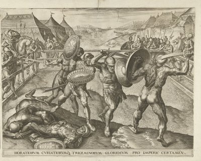 Combat entre les Horaces et les Curiaces - Cornelis Cort