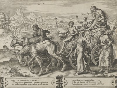 Le Triomphe du besoin, du Cycle des vicissitudes des affaires humaines, planche 6 - Cornelis Cort