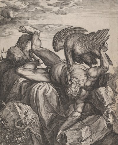 Tityus puni en enfer - Cornelis Cort