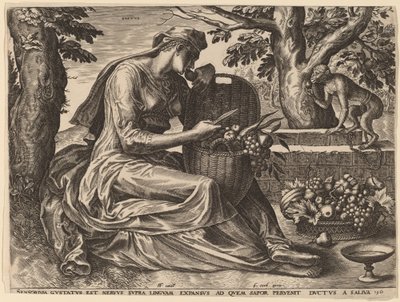 Gustus - Cornelis Cort after Frans Floris I