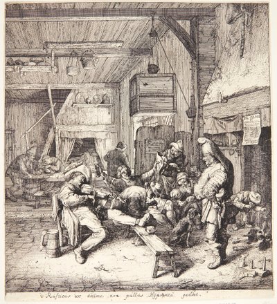 Joueur de violon dans une taverne - Cornelis Dusart