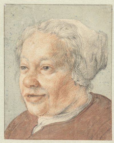 Tête de femme, trois quarts vers la gauche - Cornelis Dusart
