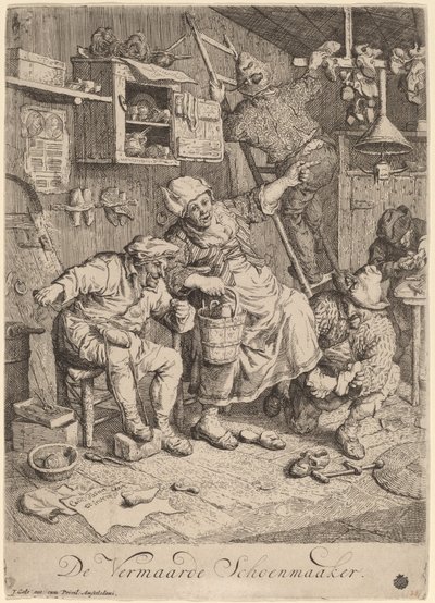 Le joyeux cordonnier - Cornelis Dusart