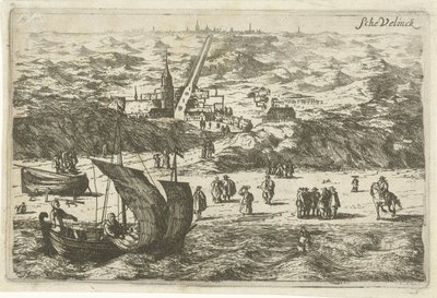 Vue de Scheveningen depuis la mer - Cornelis Elandts