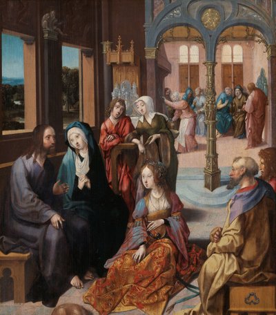 La deuxième visite du Christ à la maison de Marie et Marthe - Cornelis Engebrechtsz