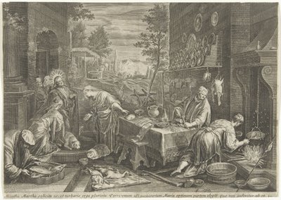 Christ dans la maison de Marthe et Marie - Cornelis Galle (I)