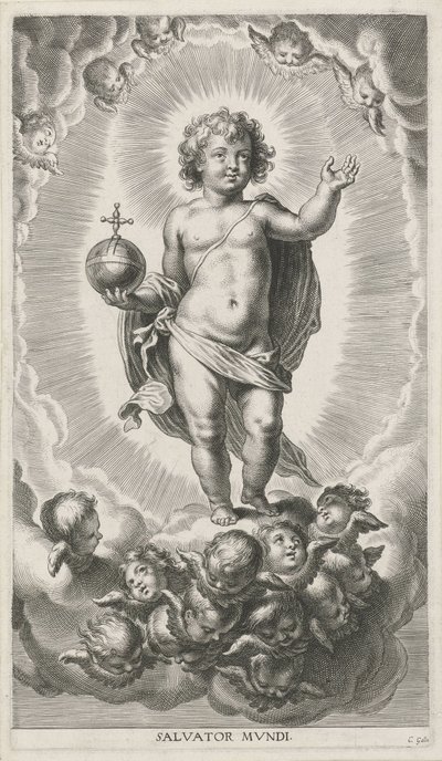 Enfant Jésus avec un globe impérial - Cornelis Galle (I)