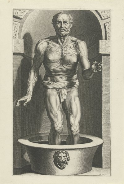 Sénèque debout, les pieds dans le bain - Cornelis Galle (I)