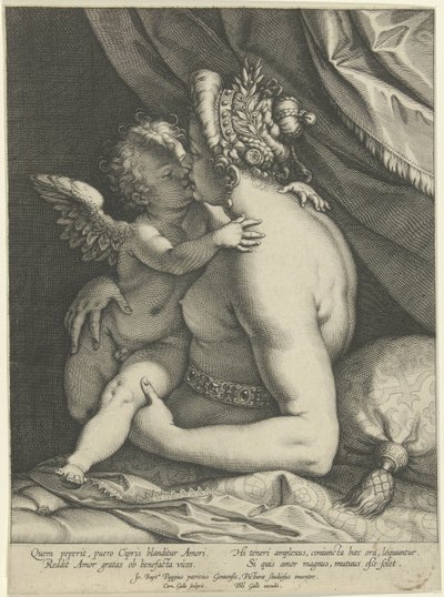 Vénus embrasse Amour - Cornelis Galle (I)