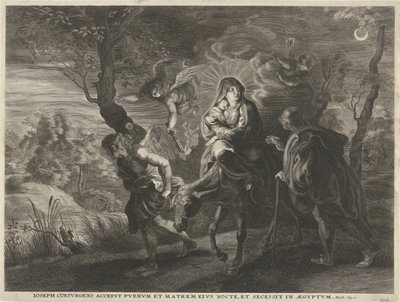 Fuite en Égypte - Cornelis Galle (I)