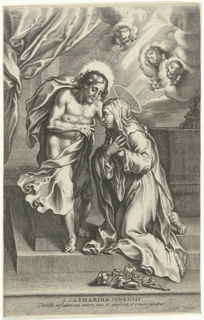 Christ et Sainte Catherine de Sienne - Cornelis Galle (II)