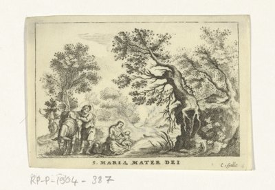 Repos pendant la fuite en Égypte - Cornelis Galle (II)