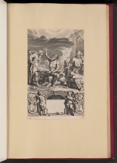 Page de titre pour Balthasar Cordier, Iob Elvcidatvs - Cornelis Galle II after Abraham van Diepenbeeck