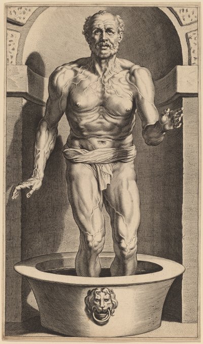 Sénèque debout dans le bain - Cornelis Galle I after Sir Peter Paul Rubens