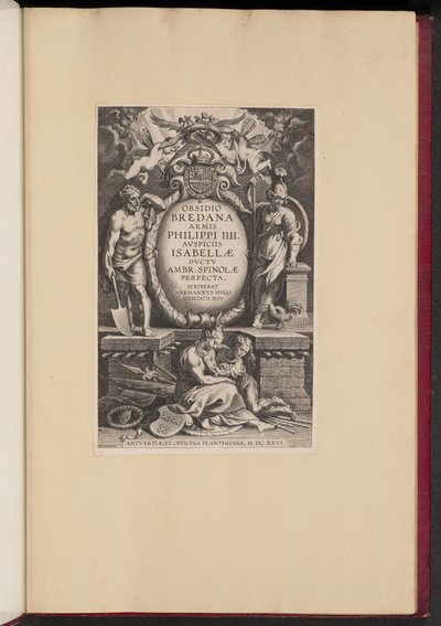 Page de titre pour "Obsidio Bredana" de Herman Hugo - Cornelis Galle I after Sir Peter Paul Rubens