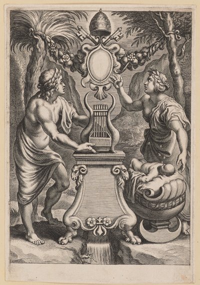 Page de titre pour M.C. Sarbievski, Lyricorum Libri IV - Cornelis Galle I after Sir Peter Paul Rubens
