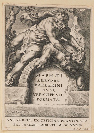 Page de Titre pour Maffeo Barbarini, Poemata - Cornelis Galle I after Sir Peter Paul Rubens