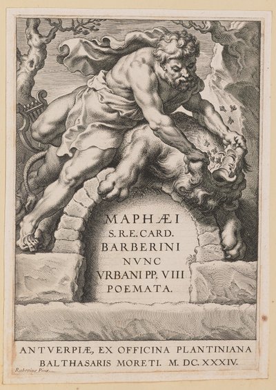 Page de Titre pour Maffeo Barbarini, Poemata - Cornelis Galle I after Sir Peter Paul Rubens