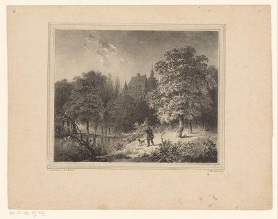 Chasseur dans une forêt - Cornelis Gerrit Verburgh